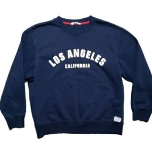 H&M Men's Blue Long Sleeve Sweatshirt Shirt Los Angeles California Size XL